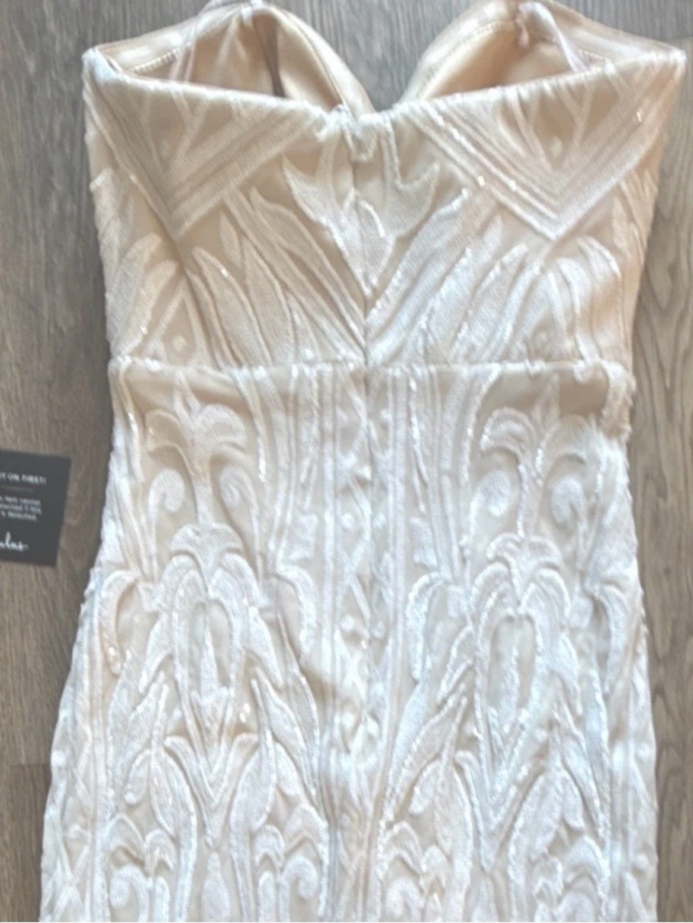 Lulu's Strapless Ivory Beaded Mermaid Formal Wedding Dress XS - Picture 6 of 6